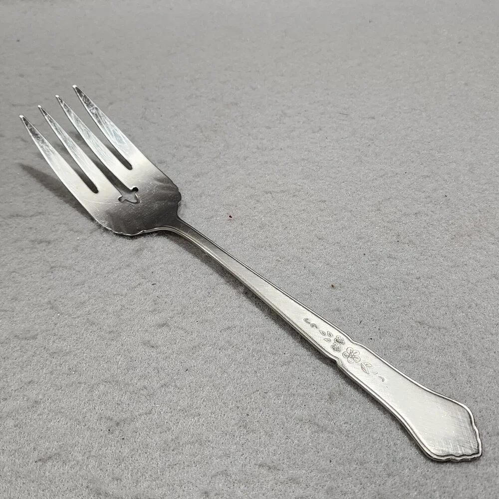 Oneida ASHMORE Cold Meat Serving Fork Burnished & Glossy Stainless Silverware